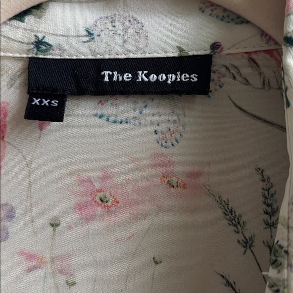 The Kooples Floral Button-Up Blouse in Ivory size XXS  ( fits a S) runs large - Picture 7 of 8